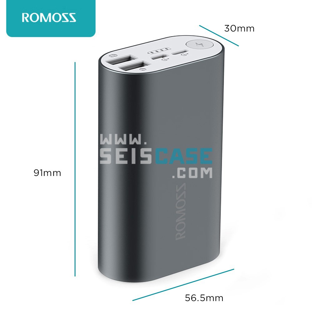 Sạc dự phòng Romoss ACE 10000mah 2 đầu input chính hãng - BH 1 năm chính hãng