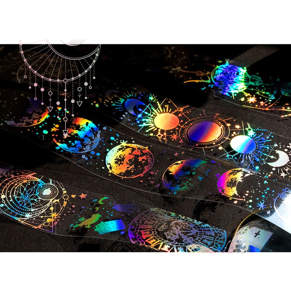 Cuộn băng keo PET trong suốt hình ngọn núi/ bươm bướm độc đáo trang trí sổ tay DIY