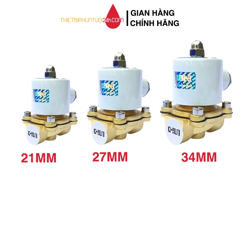 Van điện từ UNID phi 21mm 27mm 34mm tự động khóa ngắt nước dùng trong hệ thống tưới hệ thống phun sương - MHL