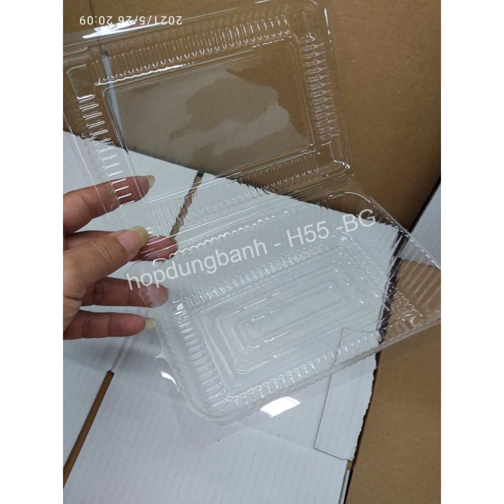 100 Hộp H55 - Đựng bánh 16.5 cm x 11 cm x 5 cm - H55