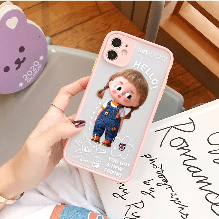 Ốp lưng iphone Baby Hello nhám viền nổi cong 5/5s/6/6plus/6s/6splus/7/7plus/8/8plus/x/xr/xs/11/12/pro/max/plus/promax | BigBuy360 - bigbuy360.vn
