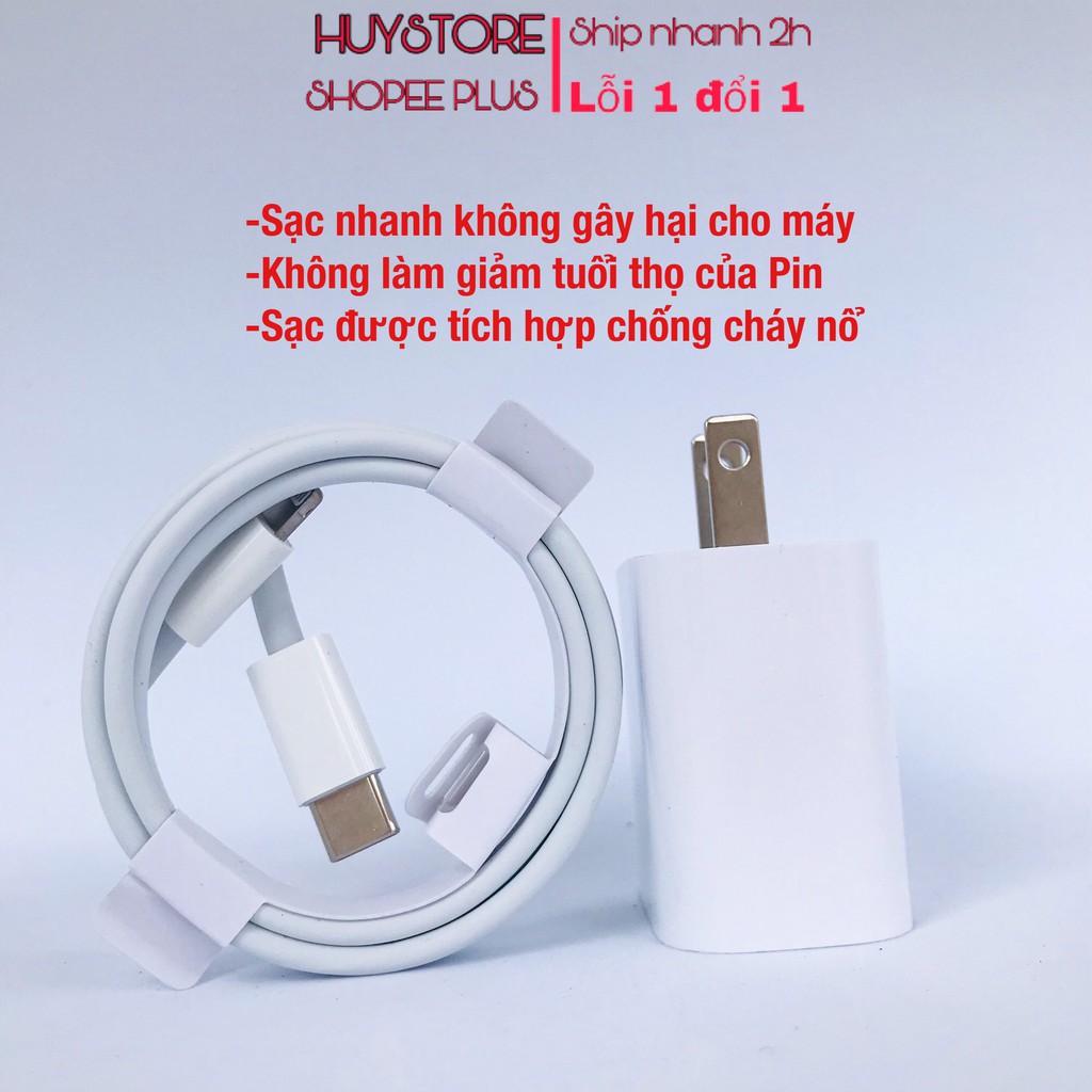 Bộ sạc nhanh PD 18w dây sạc USB type C to lightning dùng cho điện thoại