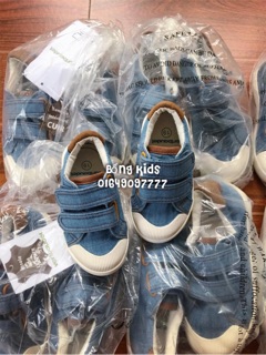 Giày Bé Trai Quai Dán Denim