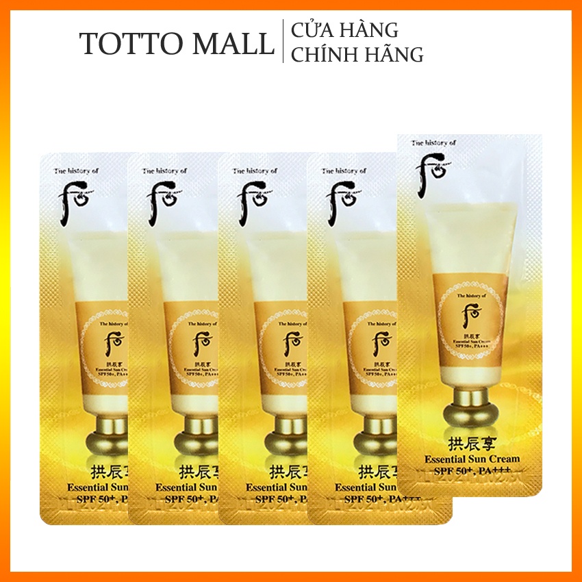 [30 gói] Kem chống nắng chống nhăn Whoo Wrinkle Sun Cream SPF 50+/PA++++ - Kem chống nắng Whoo