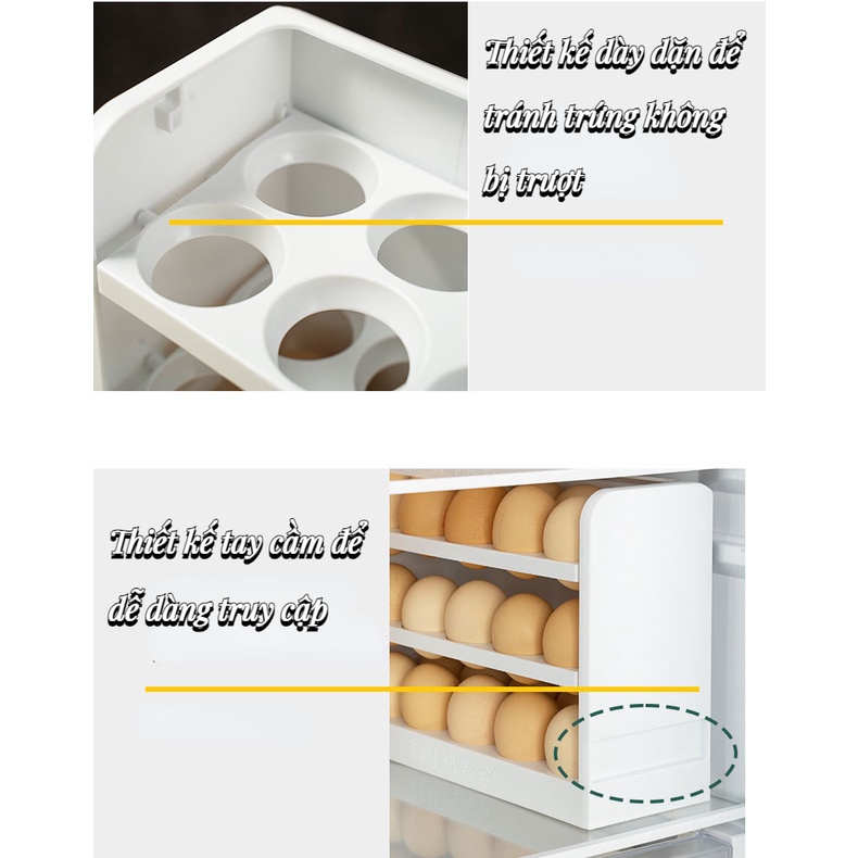KHAY ĐỰNG TRỨNG 2-3 TẦNG TIẾT KIÊMK KHÔNG GIAN BẢO QUẢN TRỨNG HOÀN HẢO.ab