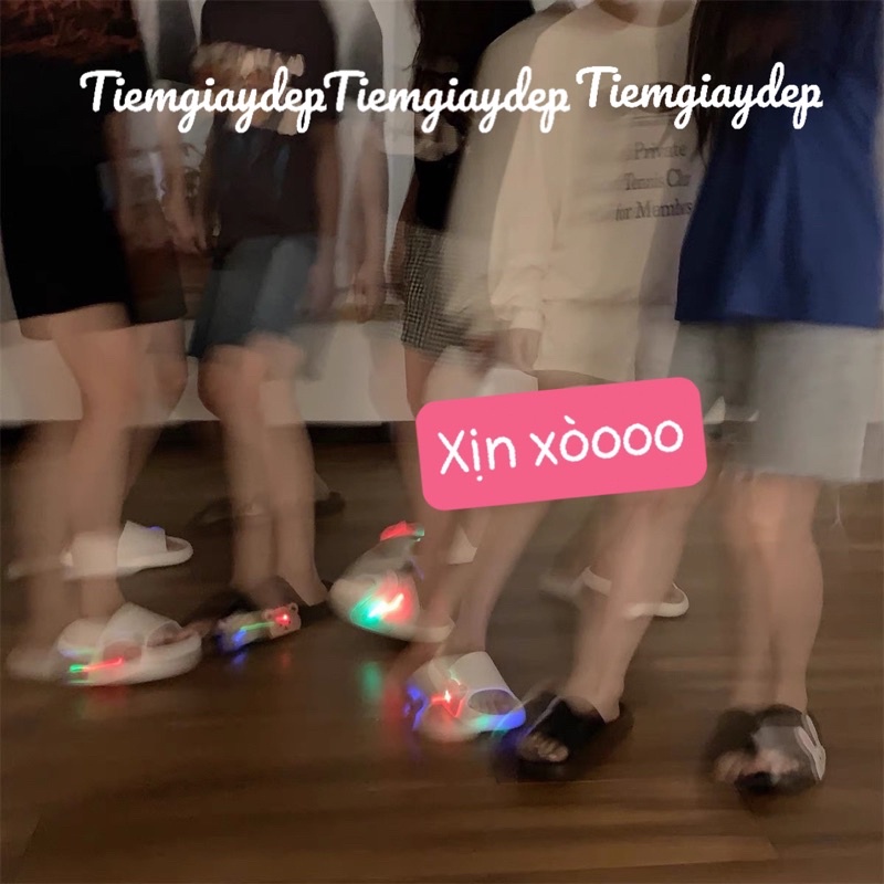 Dép bánh mì,dép phát sáng hình con thỏ dễ thương phong cách Ulzzang