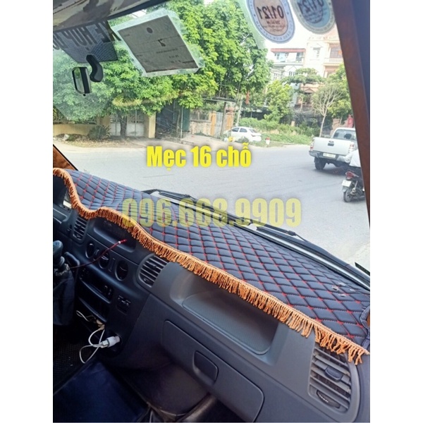 Thảm taplo xe 16 chỗ Mec spiner - dcar86 xưởng sản xuất thảm taplo xe tải xe con