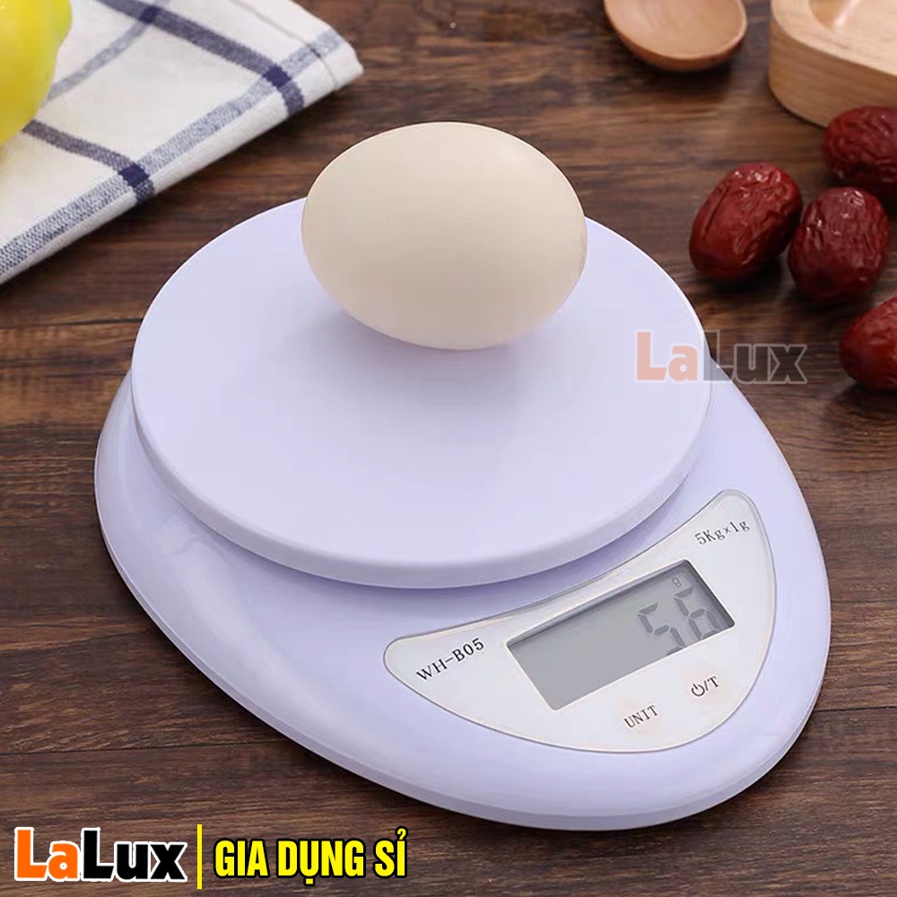 Cân Điện Tử Tiểu Ly ELECTRONIC SCALE 5KG / 10KG (TẶNG PIN) - Cân Nhà Bếp Độ Chính Xác Cao, GIA DỤNG SỈ LALUX