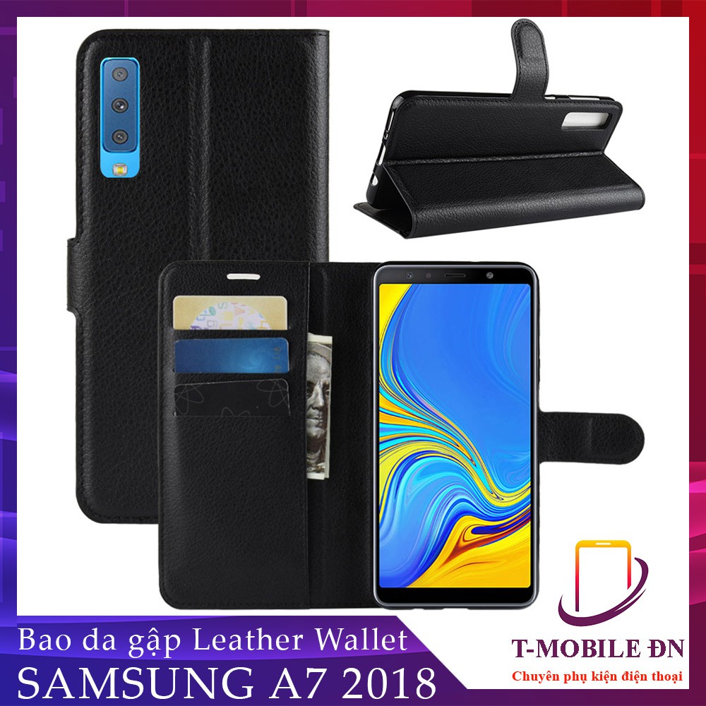 Bao da Samsung A6 A7 A8 Plus 2018 A6+ A8+ cao cấp có nắp gập và chống xem phim | BigBuy360 - bigbuy360.vn