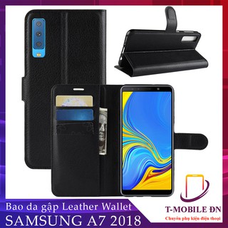 Bao da Samsung A6 A7 A8 Plus 2018 A6+ A8+ cao cấp có nắp gập và chống xem phim