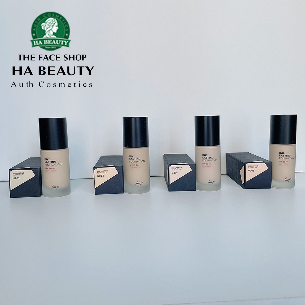 Kem nền lâu trôi The Face Shop Ink Lasting Foundation Slim Fit Ex SPF30 PA++ che khuyết điểm trang điểm đa năng dưỡng ẩm