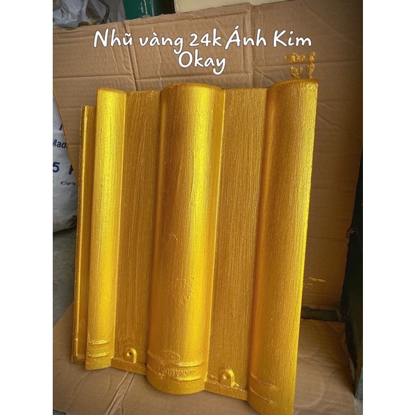 Sơn Chậu Nước Nhũ Vàng Ánh Kim 24k Hạt Nhỏ ( Ánh Kim Lấp Lánh )