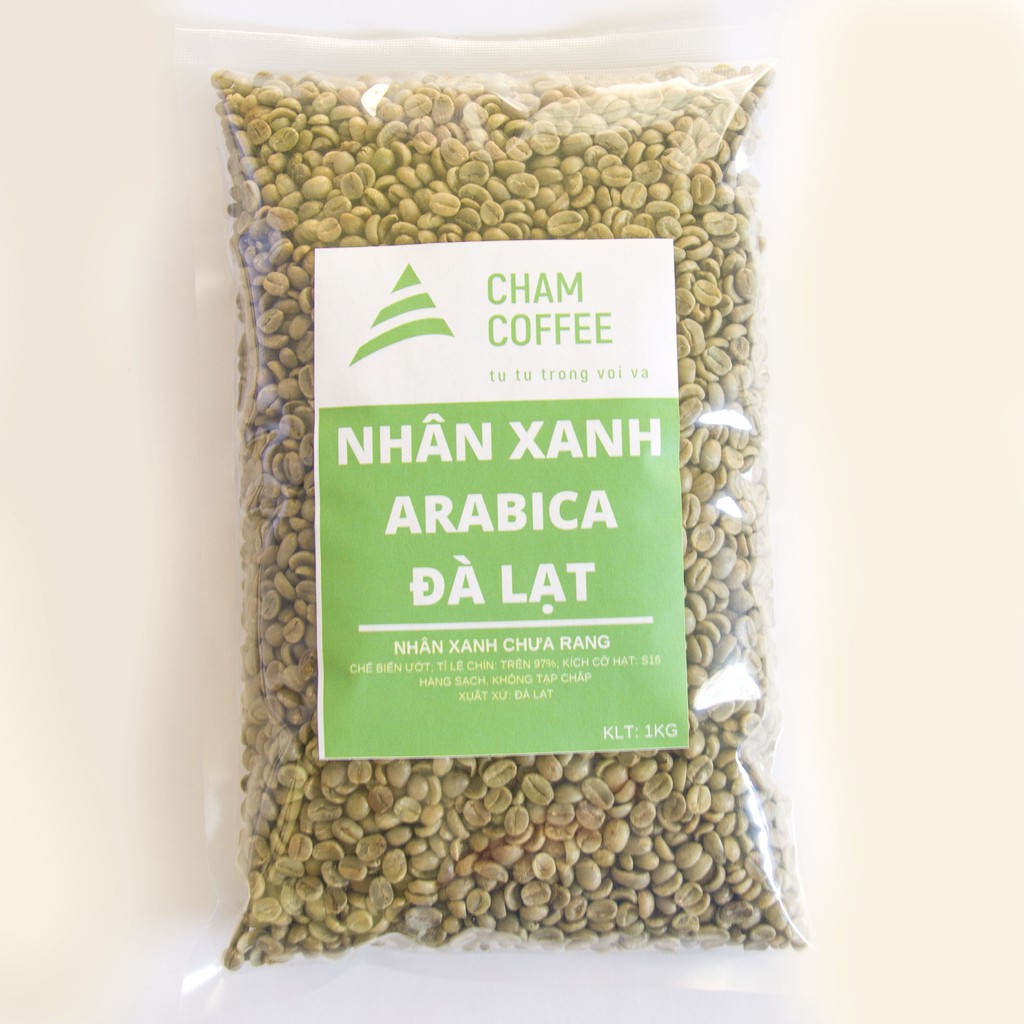 1kg cà phê nhân xanh Arabica Đà Lạt S16 chưa rang