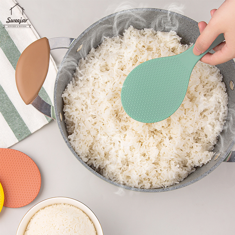 SWEEJAR Muỗng Múc Cơm Bằng Silicon Chống Dính