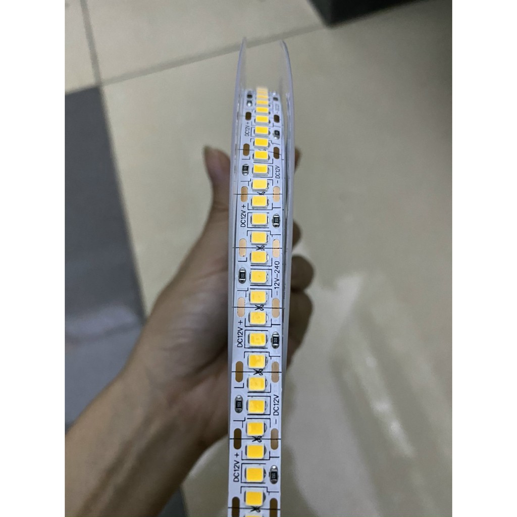 Led dây SMD 2835 5m ánh sáng vàng/ trắng, led dán siêu sáng 240 led/m 12v chất lượng cao, dải đèn led cao cấp