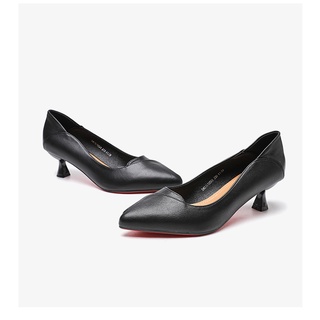 [Sẵn size 35] Giày cao gót Dusto gót 5cm da mềm, đế êm