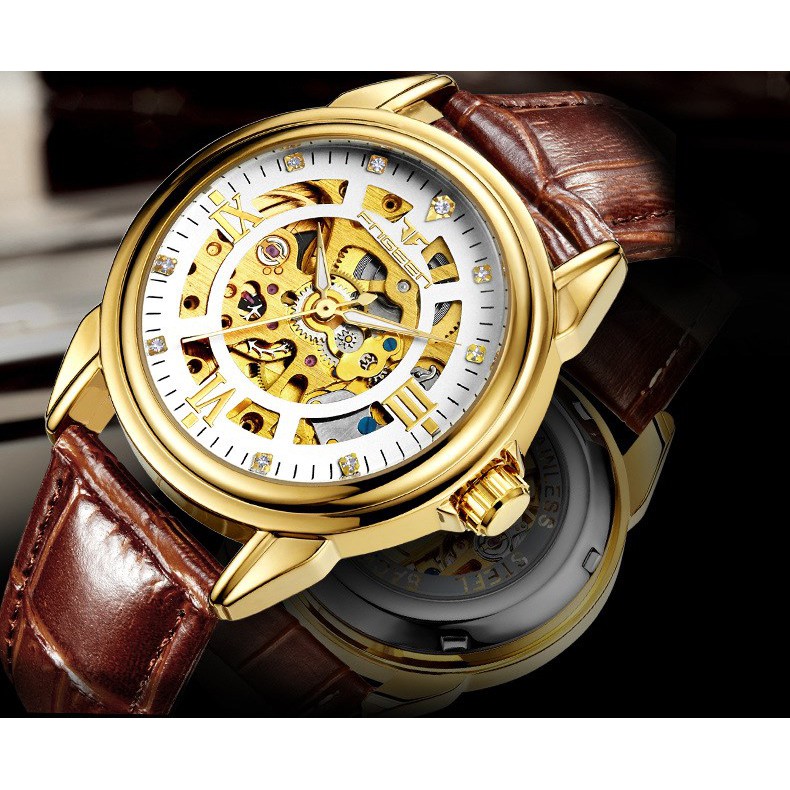 ĐỒNG HỒ CƠ NAM AUTOMATIC FNGEEN DÂY DA CAO CẤP