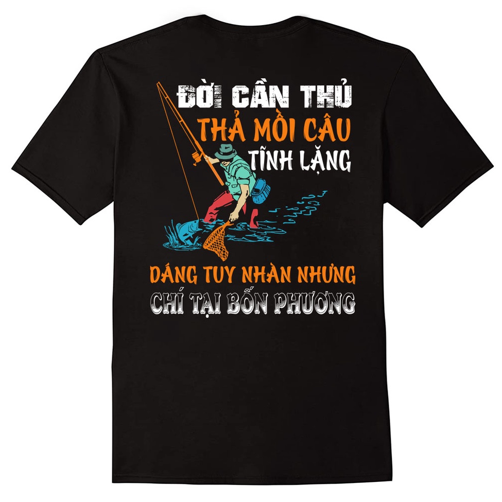 Áo thun Đời Cần Thủ - Mã CC-01 Vải spandex cực chất - Áo Thun Câu Cá