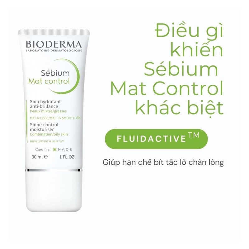 Kem dưỡng kiểm soát kiềm dầu Bioderma Sébium Mat Control - CHÍNH HÃNG