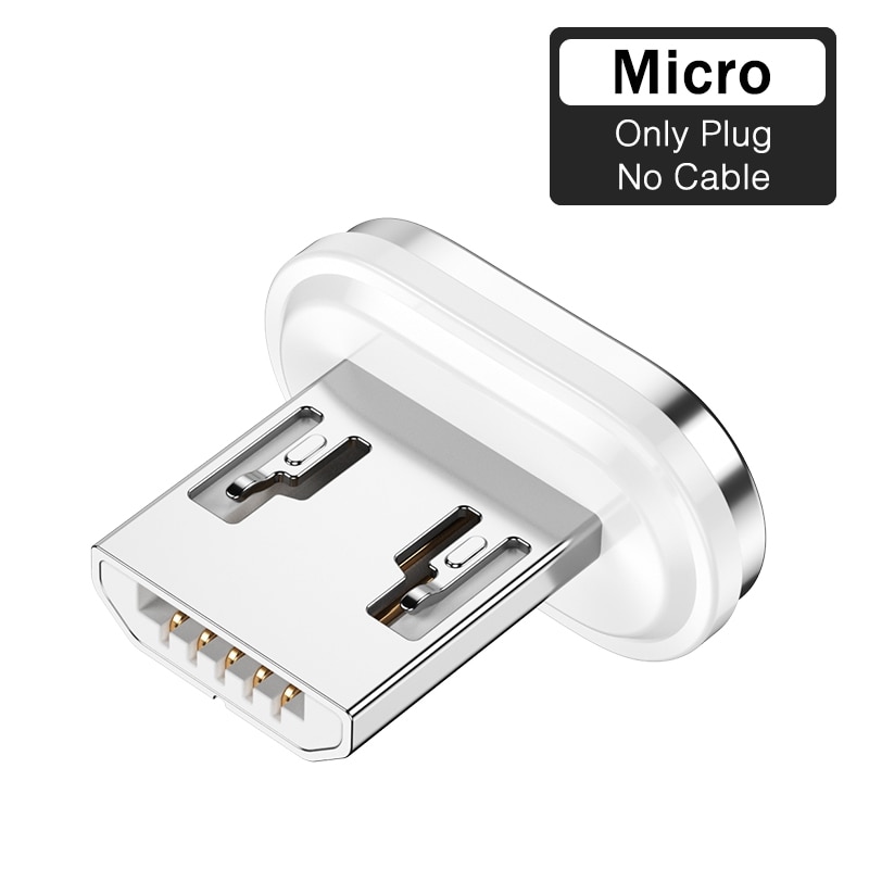 Cáp Sạc Từ Tính Rock 1m/2m Giắc Cắm Micro USB Mua Riêng Được Có Đèn LED Tương Thích Với Samsung Huawei Xiaomi Android