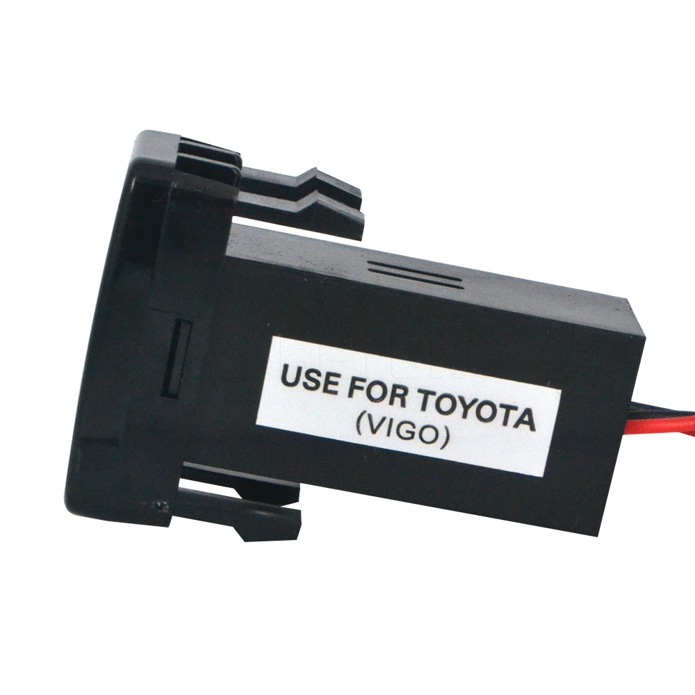 Bộ sạc kiêm cổng âm thanh 2 cổng USB có đèn LED cho Toyota Prado 120 Series Toyota Hilux/Vigo