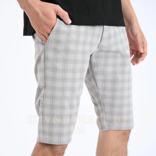 Quần short nam tây caro vuông vải cotton mịn  co giãn 2 chiều , quần đùi nam trẻ trung thoáng mát _ATH
