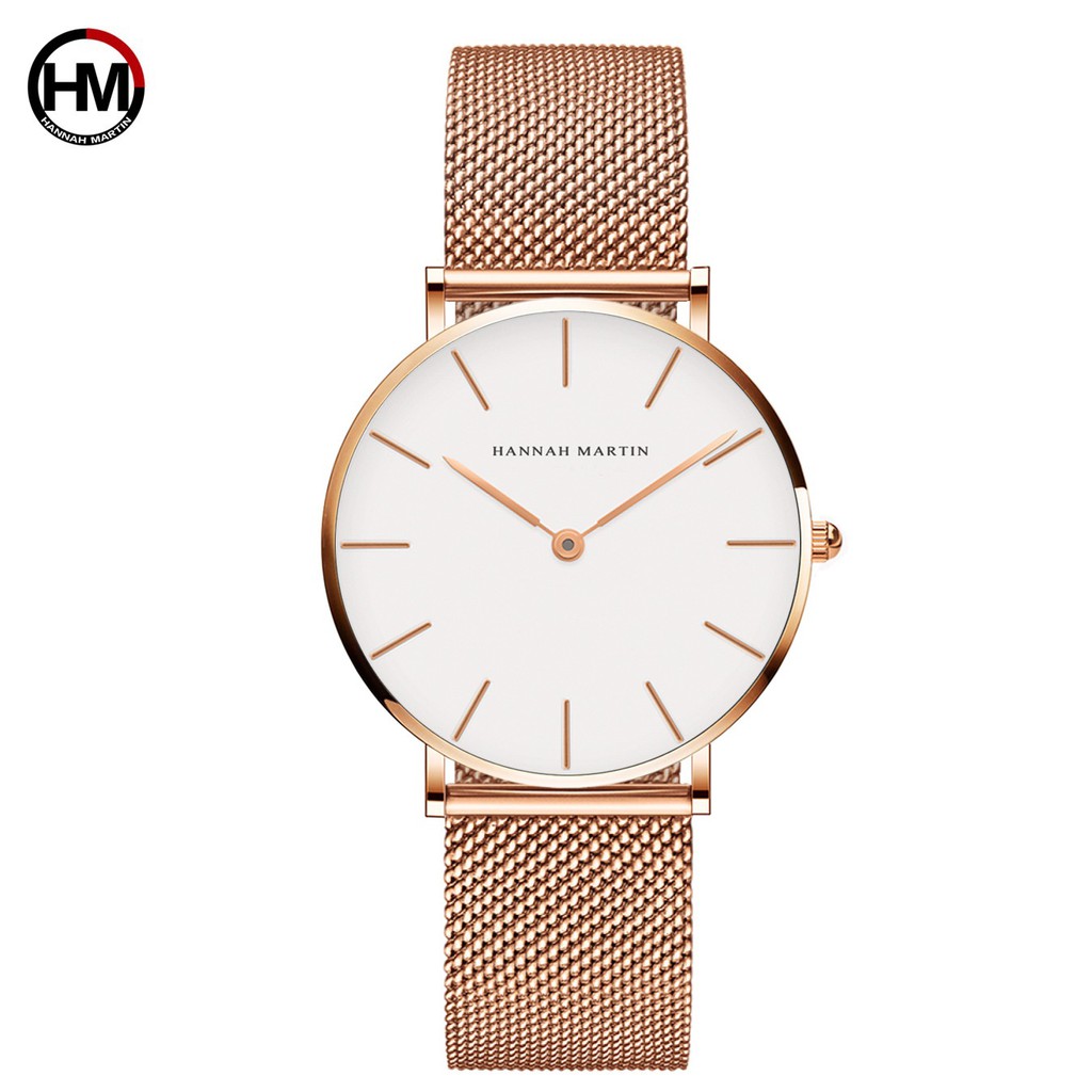 Đồng Hồ Nữ Chính Hãng HANNAH MARTIN Máy Nhật Cao Cấp Dây Kim Loại Đẹp Sang Trọng Giá Rẻ | BigBuy360 - bigbuy360.vn