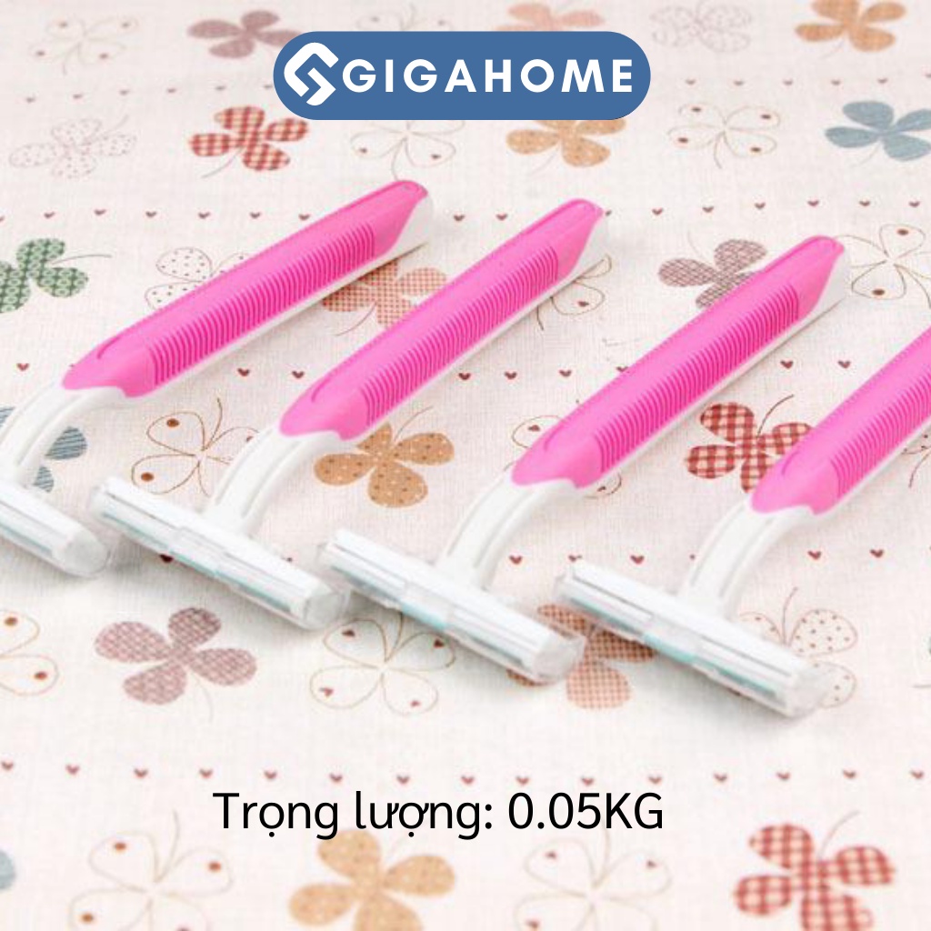 Vỉ 4 Cây Dao Cạo Râu GIGAHOME 3 Lưỡi Sắc Bén, Không Làm Tổn Thương Da Unisex 5374