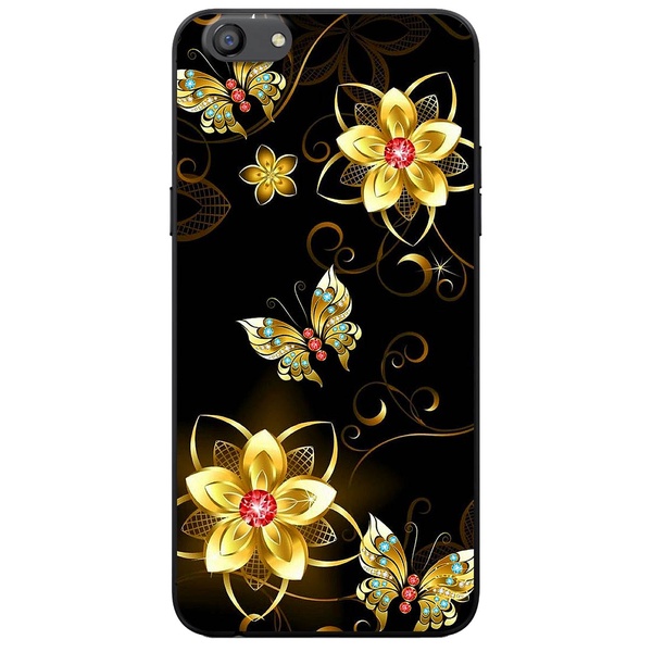Ốp lưng nhựa dẻo OPPO A71, A83, F1S(A59), F3, F3 Lite(A57) Hoa bướm vàng