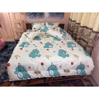 chăn phao cotton poly set 5 món