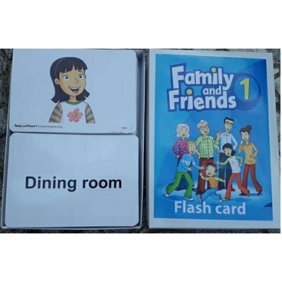 Flashcard Family and friends full level cho bé học tiếng anh dễ dàng ( khổ A5 in 2 mặt)