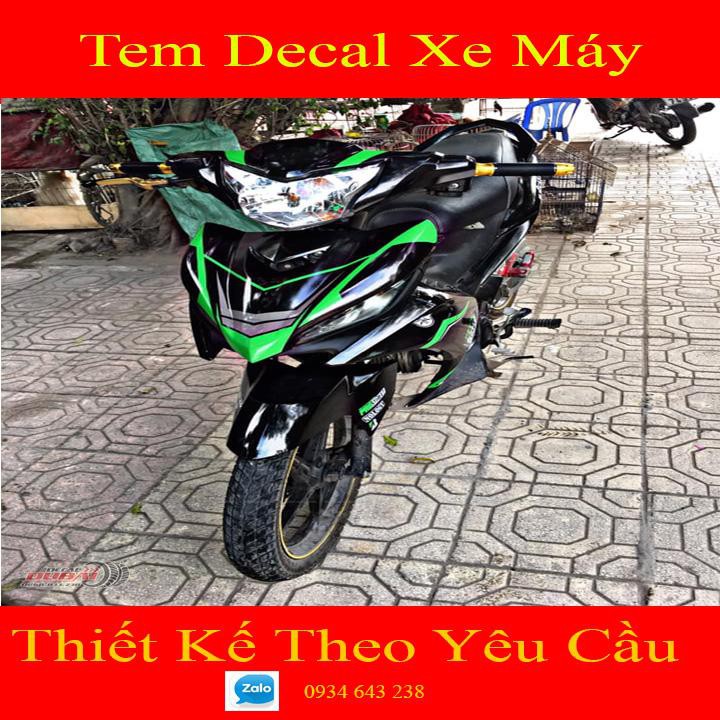 Tem Trùm Exciter 135 Đen Chỉ Xanh
