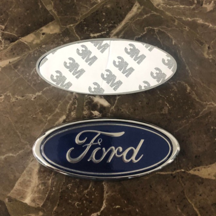 Sản Phẩm Logo biểu tượng trước và sau xe ô tô Ford Kích thước 11.5cm*4.5cm chất liệu Nhựa ABS