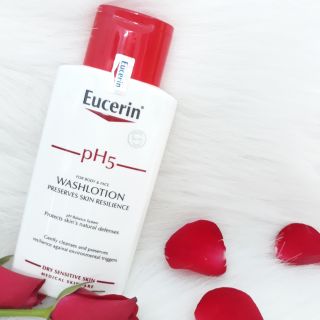 Sữa tắm dạng gel dành cho da nhạy cảm_ Eucerin pH5 washlotion 200ml