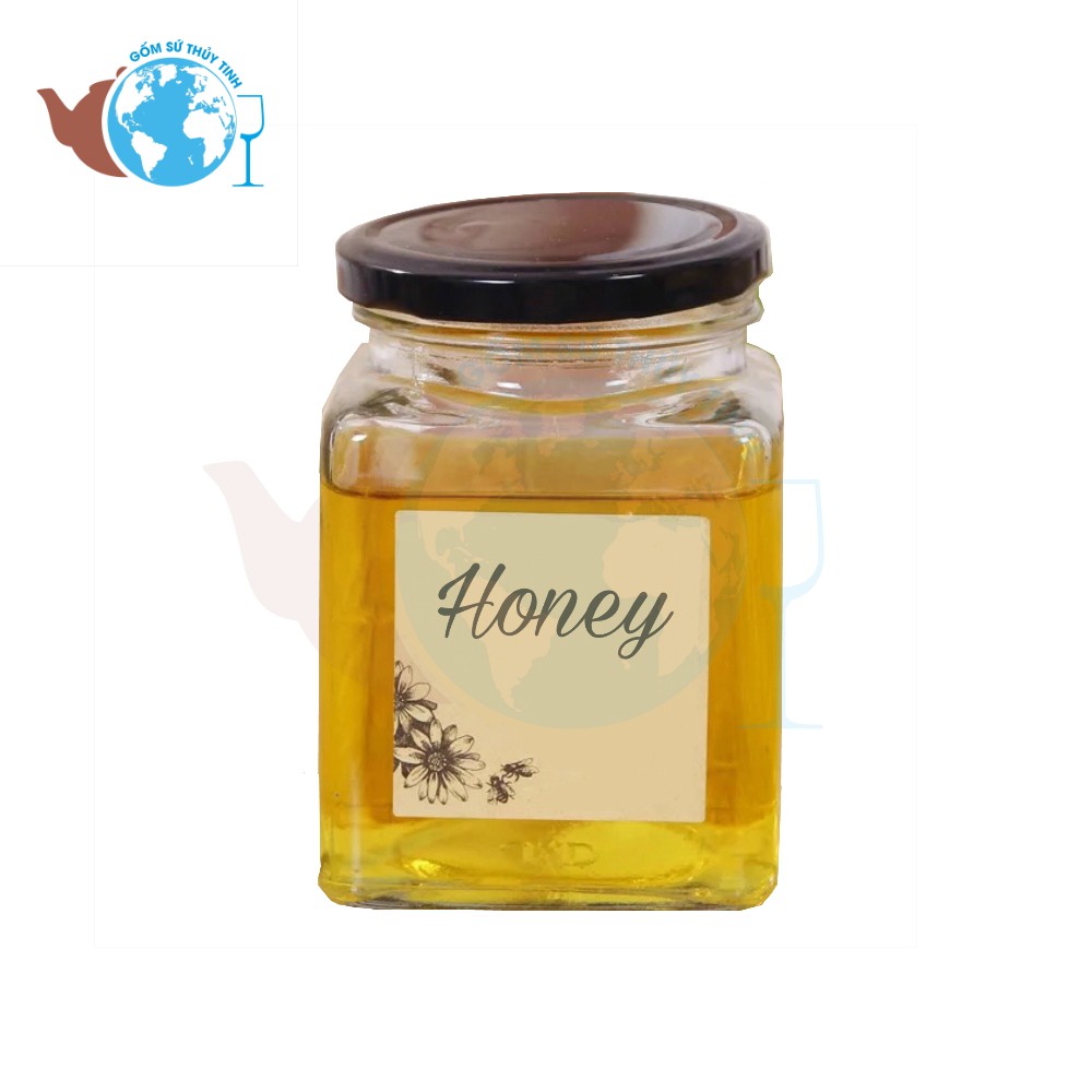 HỦ THỦY TINH VUÔNG 100ML ĐỰNG THỰC PHẨM