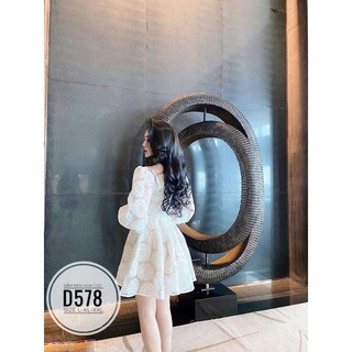 Bigsize Đầm ren hoa cúc D578