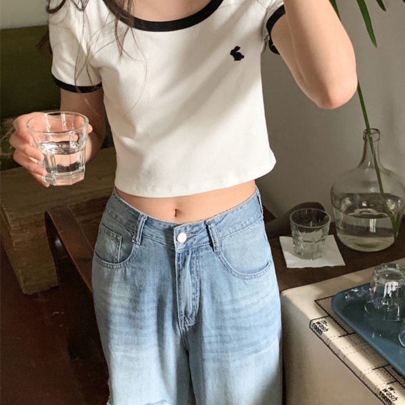 Áo Thun NgắN Tay Trễ Vai Xinh XắN Cho Nữ JL-TX-392