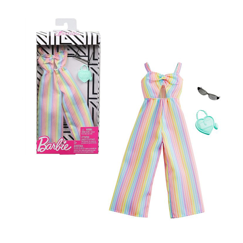 Đồ Chơi BARBIE Phụ Kiện Búp Bê Thời Trang Của Barbie - Jumpsuit Cầu Vồng GHW76/FND47