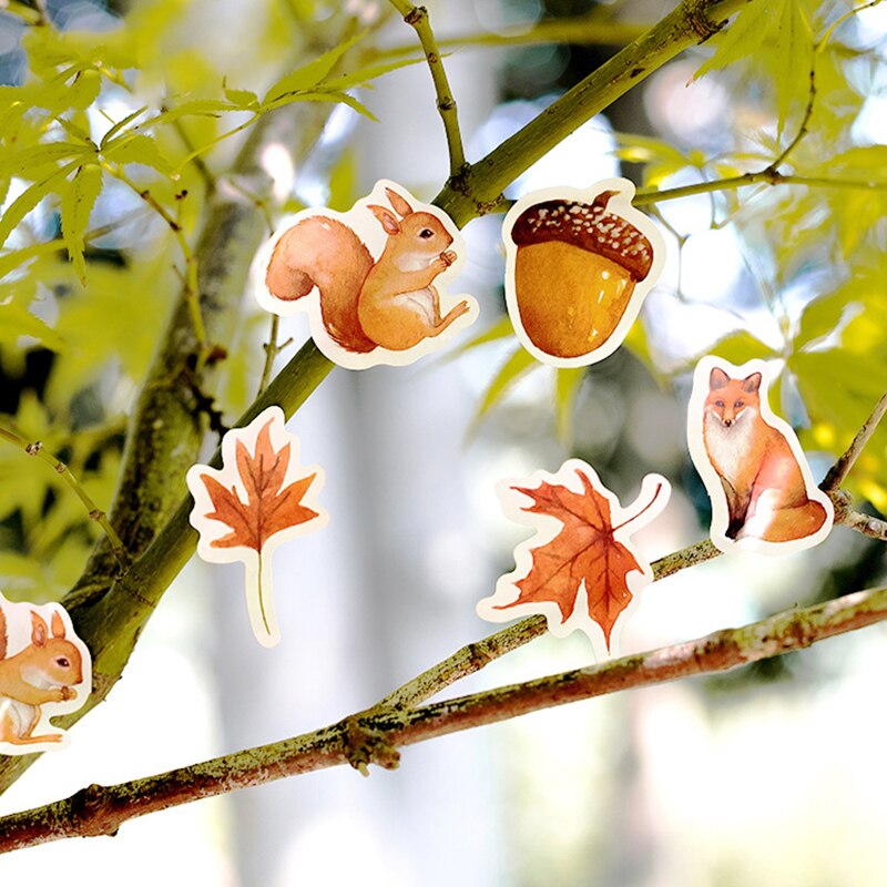 Set 45 Miếng Dán Hoạt Hình Trang Trí Sổ Tay/Nhật Ký DIY