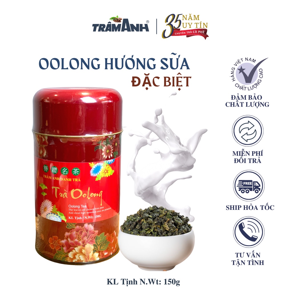 TRÀ OOLONG TRÂM ANH ĐẶC BIỆT-Ô LONG SỮA - 150gr [TRÂM ANH- BẢO LỘC]