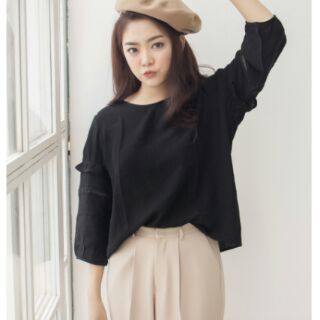Áo phối ren tay