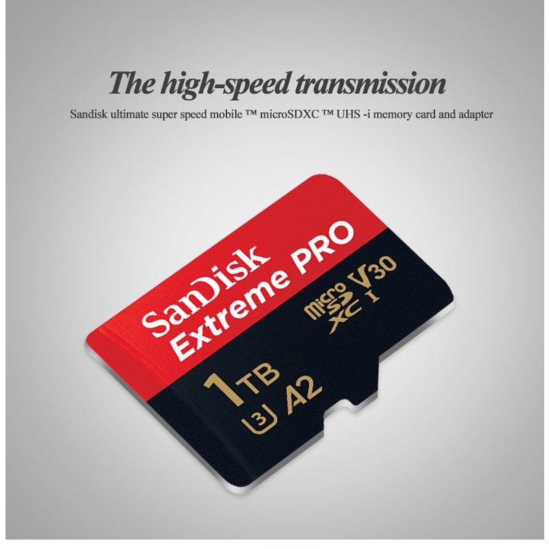 Thẻ Nhớ Micro SD SanDisk 512GB 1TB Extreme PRO U3 V30 A2 Tốc Độ Nhanh Đến 170MB / S TF Card 4K Micro Sdxc