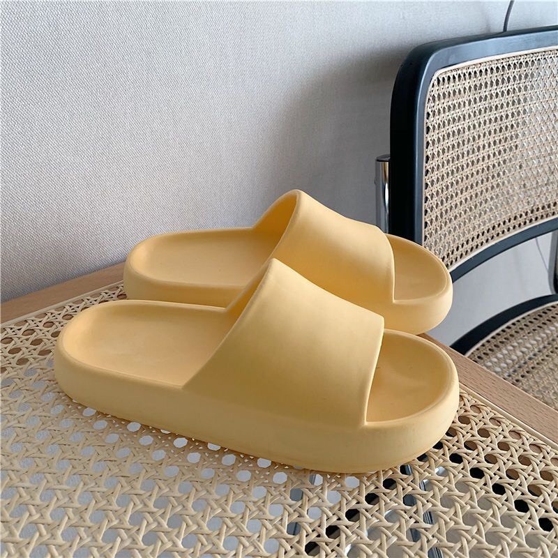 JY373  - Dép cao su bánh mì đúc liền đế dày 1-2cm màu sắc đơn giản