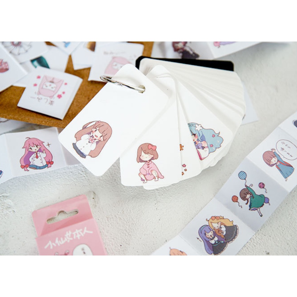 Bộ Sticker hình dán dễ thương sáng tạo và giấy bộ nhãn dán trang trí dễ thương phong các Hàn Quốc