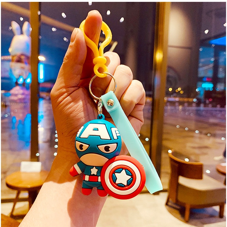 Móc Khóa Hoạt Hình Spiderman Iron Man Dễ Thương