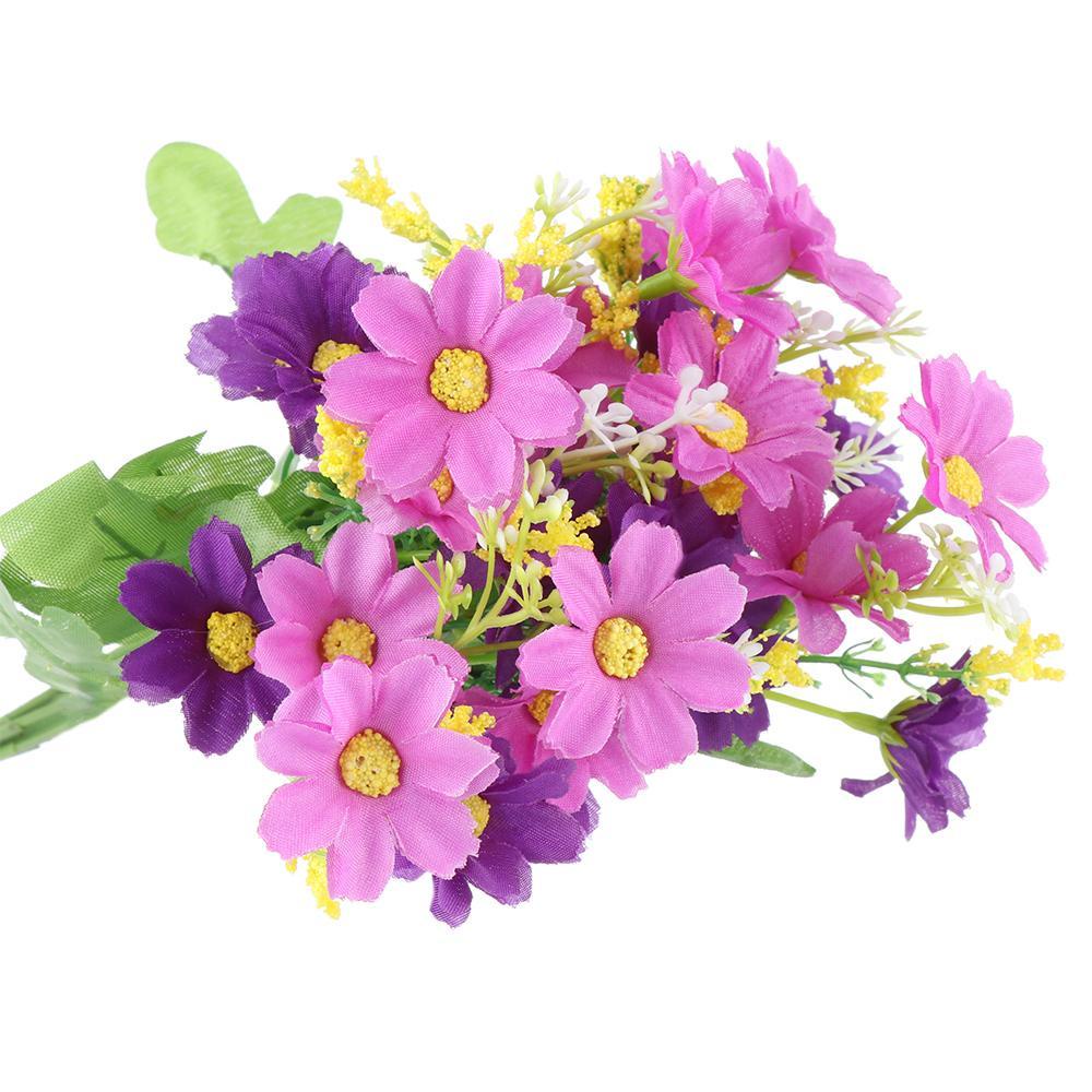CONOPERY Bó Hoa Lụa 28 Bông Nhiều Màu Trang Trí Tiệc