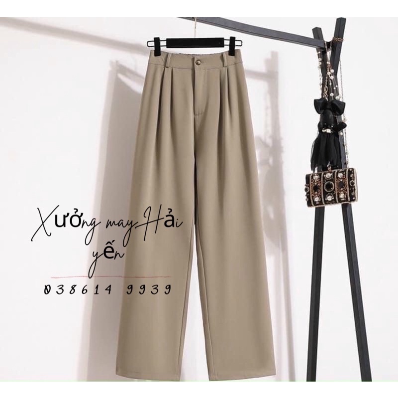 Quần Tây ống xuông hách dáng cạp to lưng cao mã 112