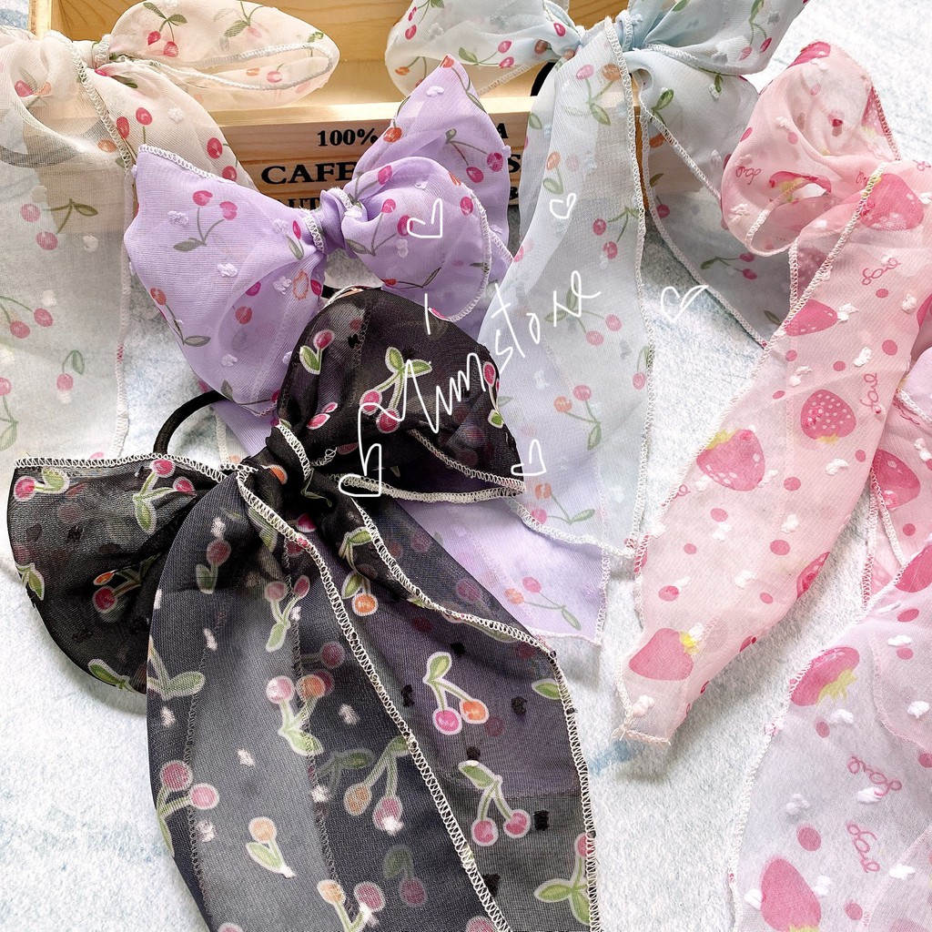 {Ảnh thật} NƠ DÀI TIỂU THƯ, VON HÌNH CHERRY XINH, HOT TREND TIỂU THƯ ULLZANG