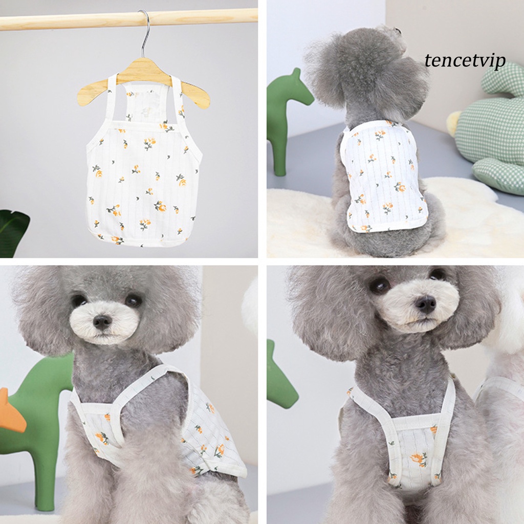 Áo Thun Họa Tiết Hoa Cúc Bằng Polyester Thời Trang Mùa Hè Cho Thú Cưng