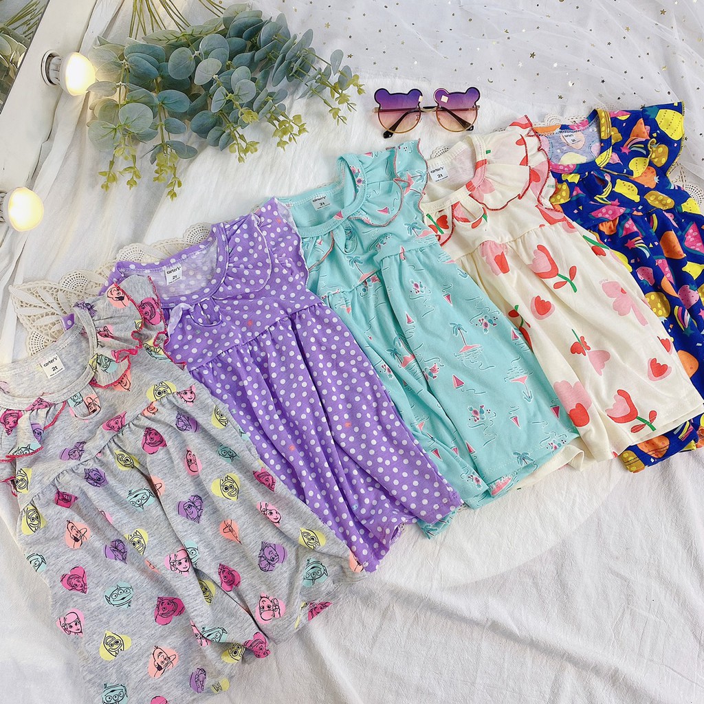 (7-16kg) Váy cotton carter size nhí 2021